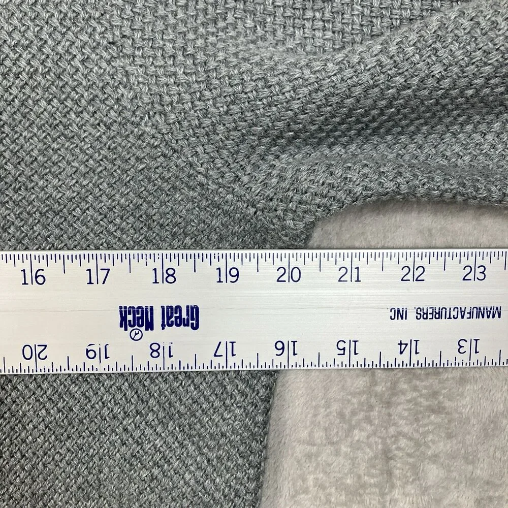 J Crew Sweater Mens S Gray Crewneck Premium Basket-stitch Cotton Layering